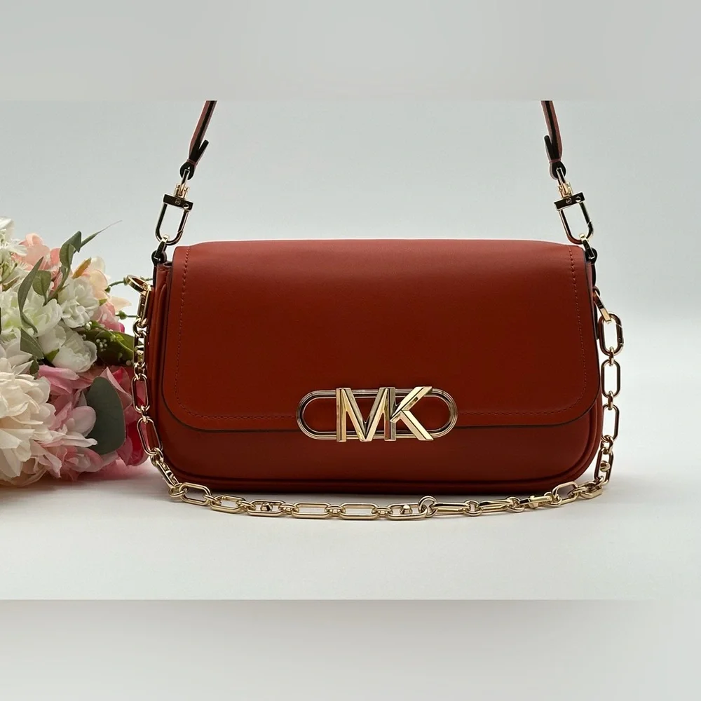 Michael Kors Medium Leather Shoulder Bag - Picture 3 of 12